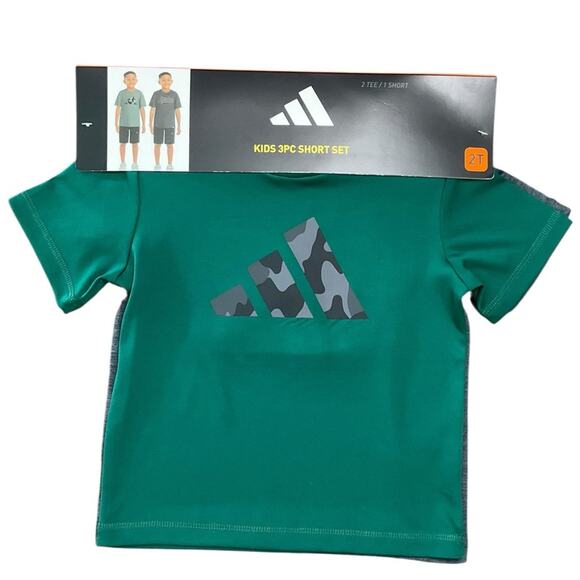 Adidas Boy’s T-Shirt’s Short Set Size 2T NWT - Picture 1 of 7